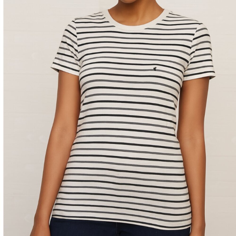 Sub_Urban Riot Women's Black and White Fitted Short Sleeve T-Shirt size medium